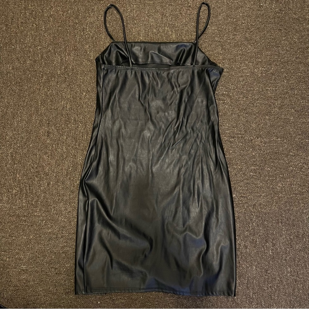 Faux Leather Bodycon Dress
